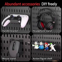 Desktop Standing Pegboard For Home And Office Use. Freely Combinable Accessories For Organizing Stationery. 6
