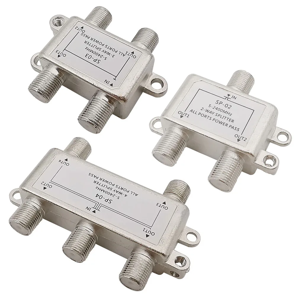 2-3-4-Way-Satellite-Antenna-Cable-TV-Splitter-5-2400MHz-SP-04-F-Type ...