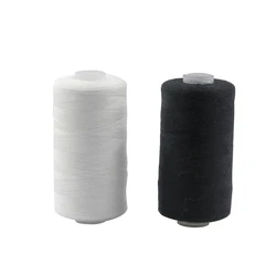 Premium 2-Piece Polyester Sewing Thread Set - 500m Spools (1pcblack 1pcwhite)