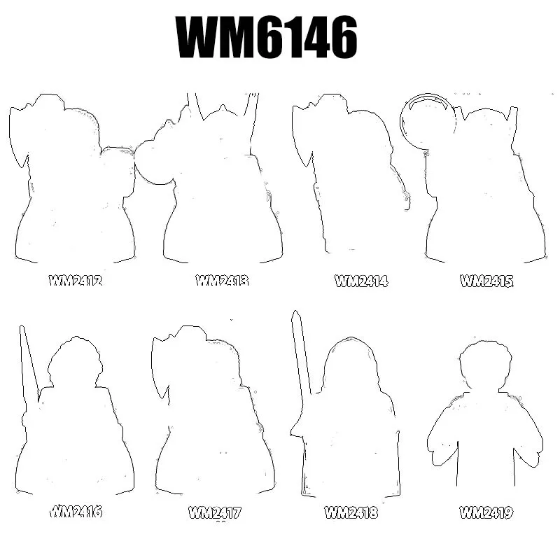 

1 шт., экшн-фигурки, строительные блоки, игрушки, серия WM6146 WM2412 WM2413 WM2414 WM2415 WM2416 WM2417 WM2418 WM2419