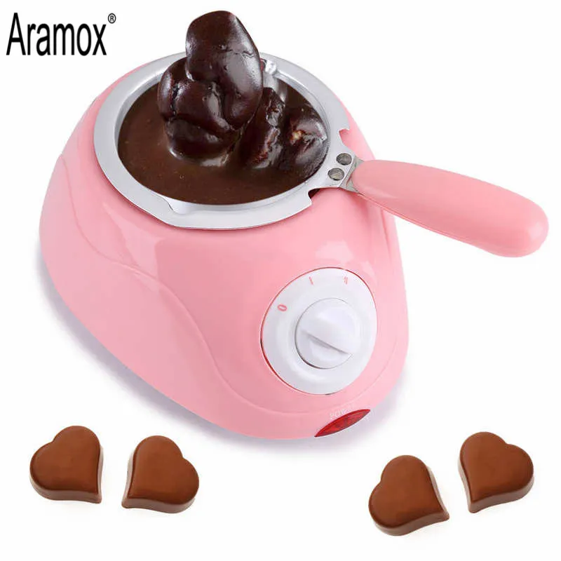Electric DIY Chocolate Candy Melting Pot Chocolate Fountain Fondue Chocolate Pot Melter Machine Kitchen Tool EU Plug 220V