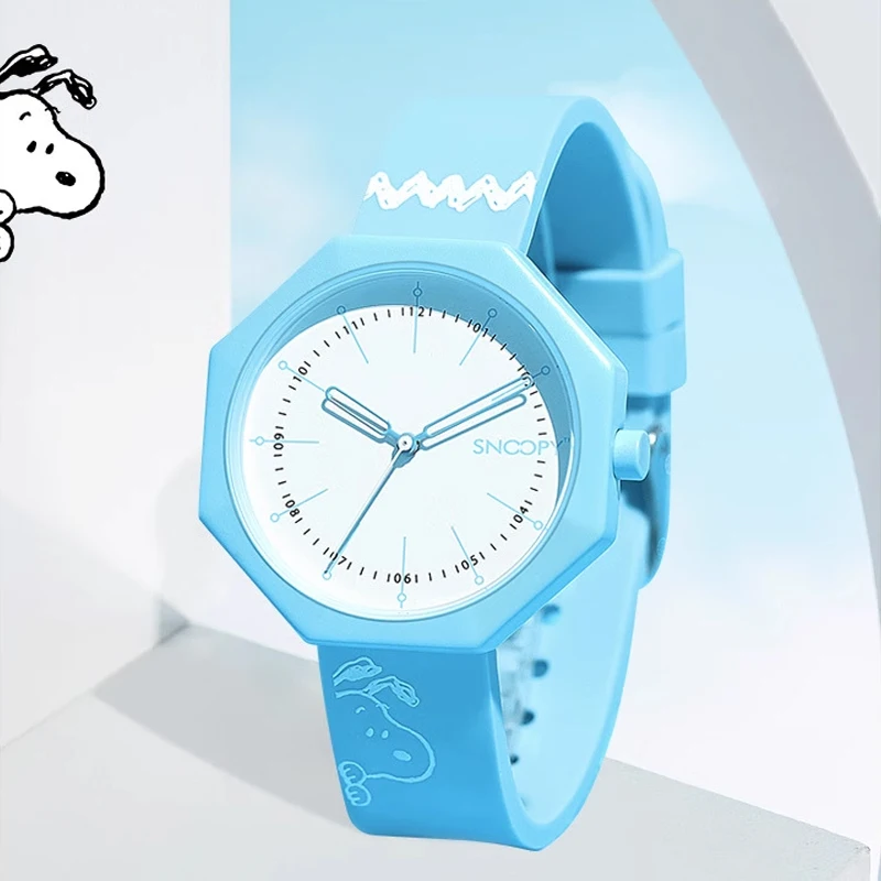 

Оригинальные часы Snoopy в подарочной коробке, восьмиугольные кварцевые часы, креативные Модные индивидуальные трендовые подарки на день рождения