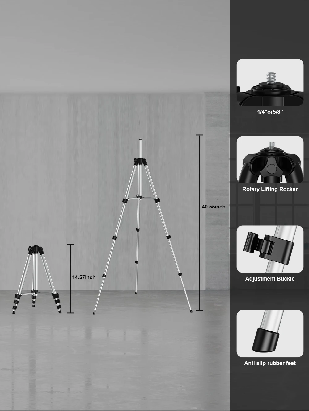Laser Level Laser Level Tripod WEIDDW Professional Laser level 4D 16 Lines with 39.37 Inch (1M)Tripod 360&deg;Self-leveling Laser Levels Green Beam Nivel
