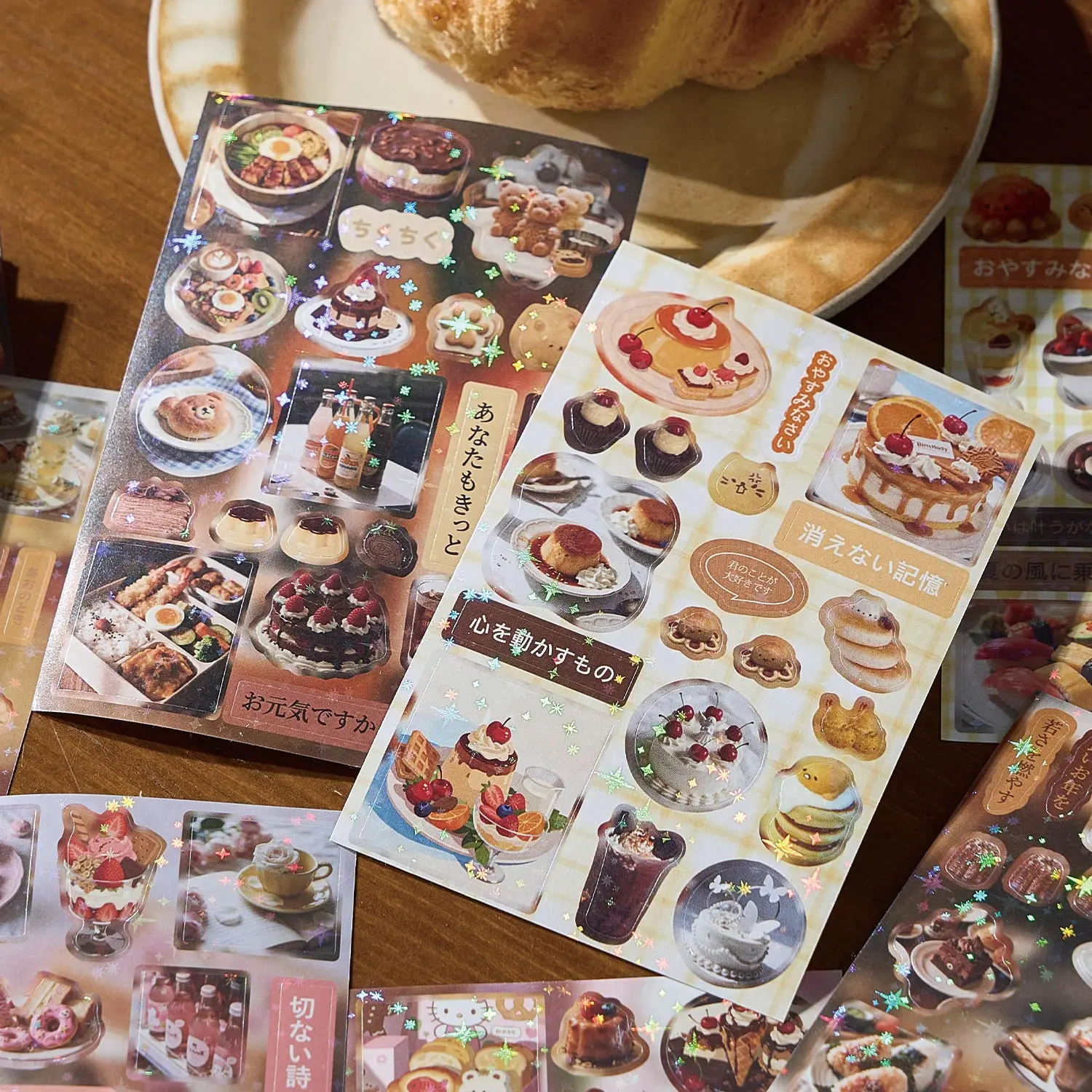 30장 귀여운 일본식 베이킹 디저트 음식 다이컷 스티커 북 DIY 다이어리 스크랩북 감성 문구 스티커