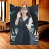 IU Lee Ji Eun Throw Blanket Sofa Winter Knee Blanket Oversized 200x300 Fluffy Soft Blankets Sofa Decoration Knitted Plaid Nap & 1