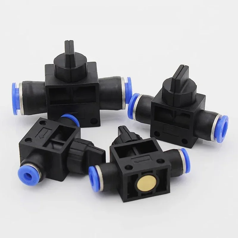 2-Way Pneumatic Push Connector Tube Hose 4mm 6mm 8mm 10mm 12mm Fitting, HVFF Air Pneumatic Parts Flow Control Plastic Switch