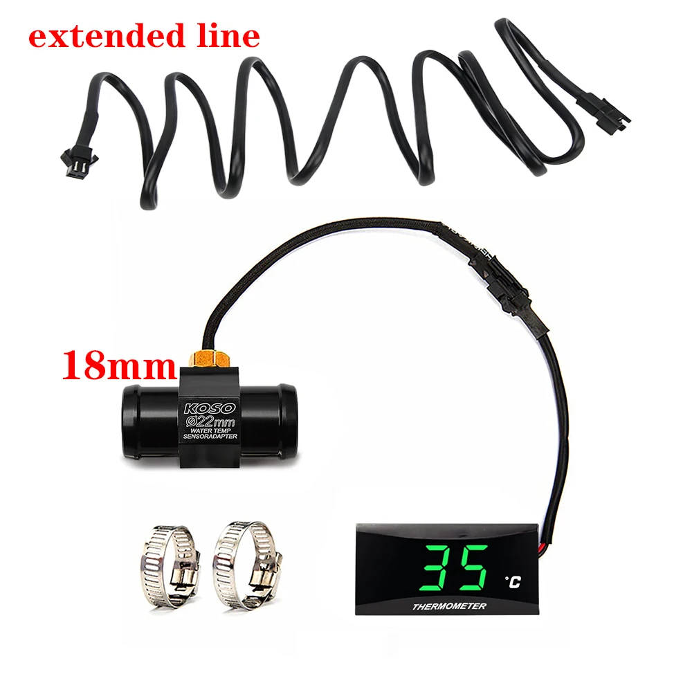 Motorrad Blaues Wassertemperaturmessgerät Mini-Thermometer Universal für XMAX300 CB400 MT 07 09 Sensor Roller Racing – Detail 22