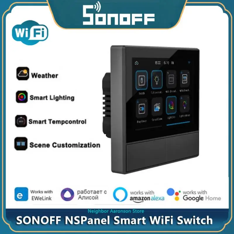 Sonoff Nspanel Wifi Smart Scene Interruttore A Parete Eu/ Us Smart Termostato Display Interruttore Smart Home Di Alexa Google Ewelink Alice