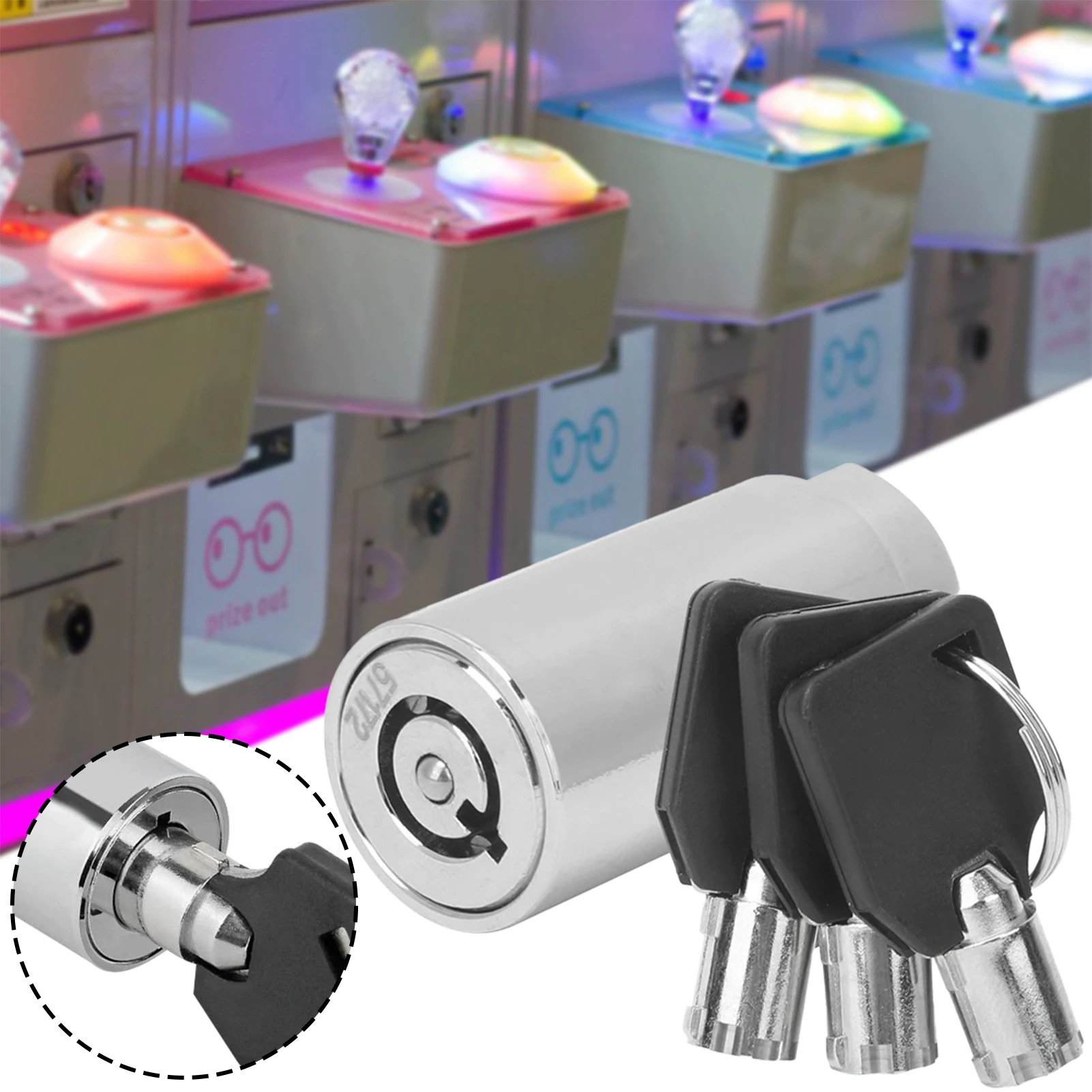 Vending Machine Lock Cylinder Universal Vending Machine Tubular Lock/Key Set For Snack Beverage Vending Machine Accessories