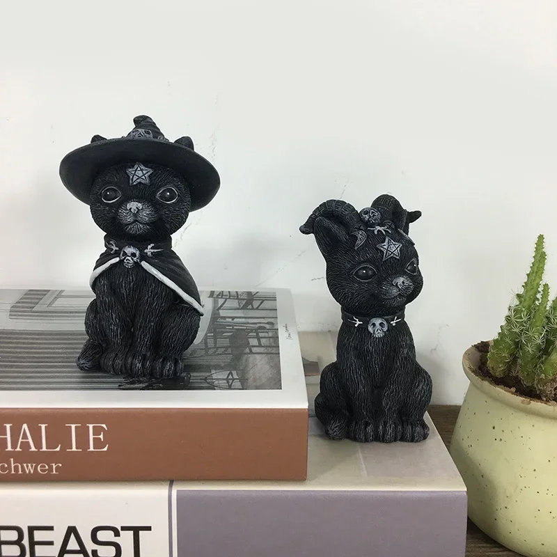 Garden Decoration Witch Succubus Demon Cat Sculpture Kitten Resin Yard Home Ornament Outdoor Magic Craft Gothic Cat Hallowe 4 Garden Decoration Witch Succubus Demon Cat Sculpture Kitten Resin Yard Home Ornament Outdoor Magic Craft Gothic Cat Hallowe 4