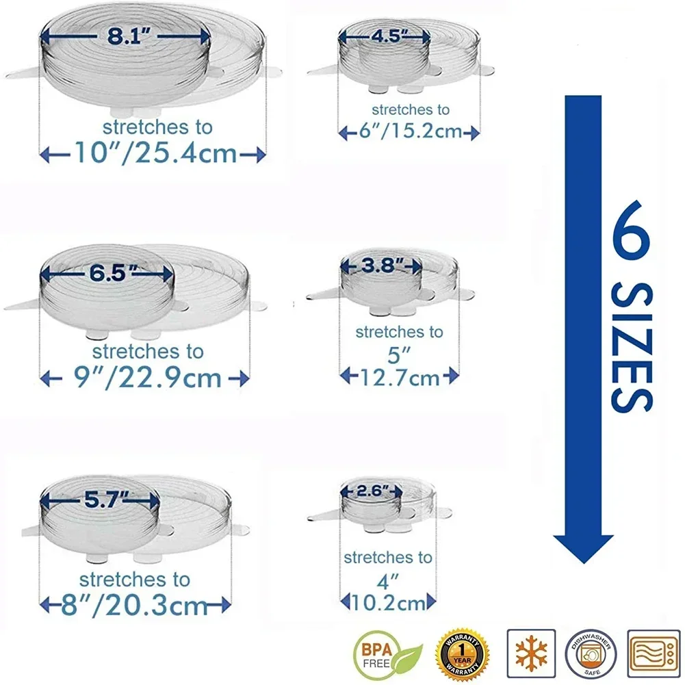 Universal Kitchen Utensil Lid Kitchen Storage Organization Reusable Stretch Silicone Cover Lids Food Utensils Home Microwave food cover kitchen utensils kitchen supplies fresh keeping cover preservation cover bowl cover