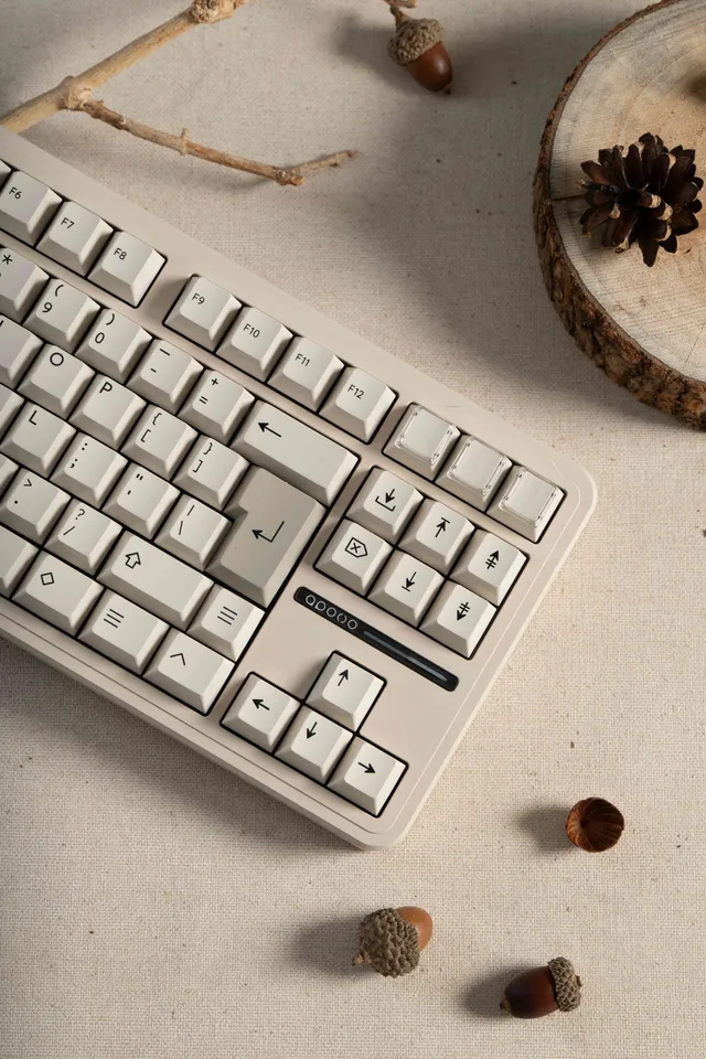 Base Kit] PBTfans Pastel gray PBT material Cherry profile