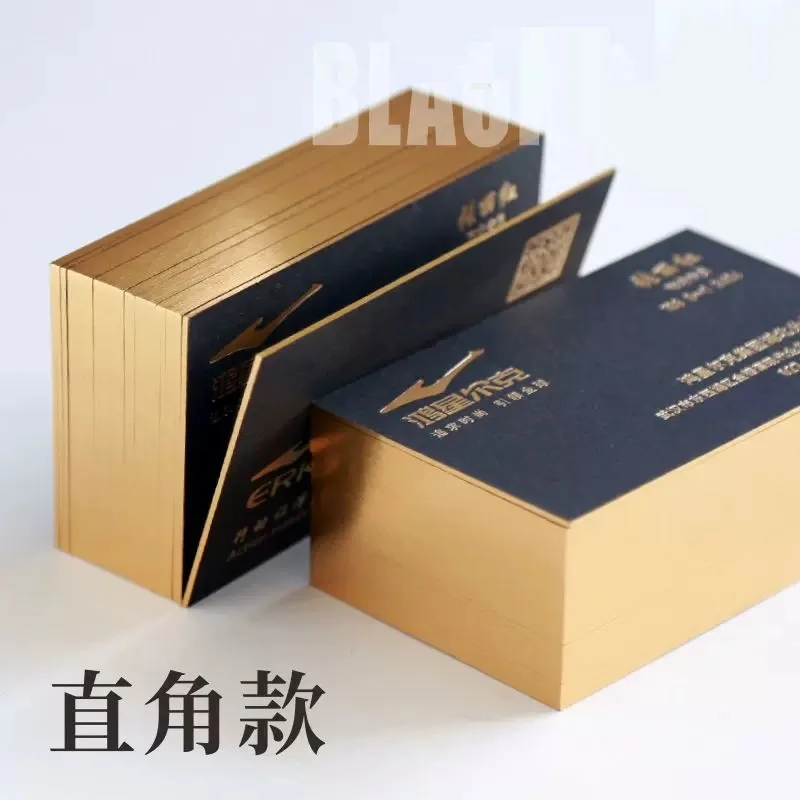 

Черная визитная карточка г/кв. М, индивидуальный дизайн, креативная двухсторонняя фольга высокого качества