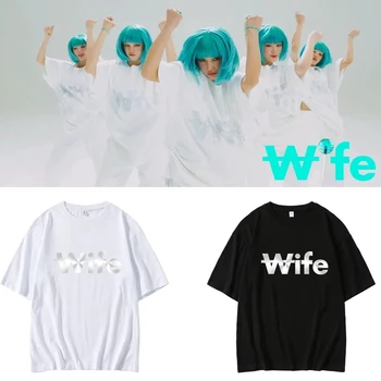 KPOP Gidle Wife Soyeon Yuqi Miyeon Shuhua Minnie Round Neck Cotton T Short Sleeve Casual Top Man/Women Couple Shirts