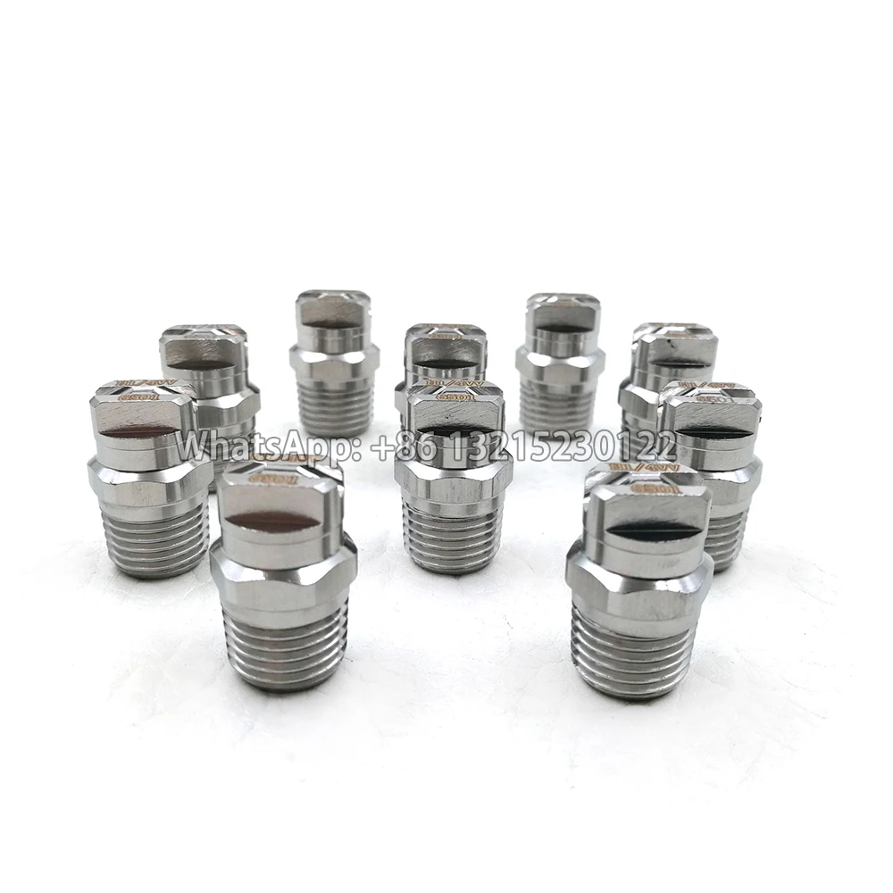 15 Degree 1/4 HVV High Standard Stainless steel Flat fan Water Spray Nozzle Cooling Industrial Jet Spray Nozzle 25