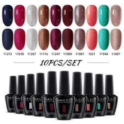 10 - Piece Gel Nail Polish Kit - Gorgeous Full Coverage Semi - Permanent Soak Off UV LED Gel Nail Art with Base and Top Coat (6)