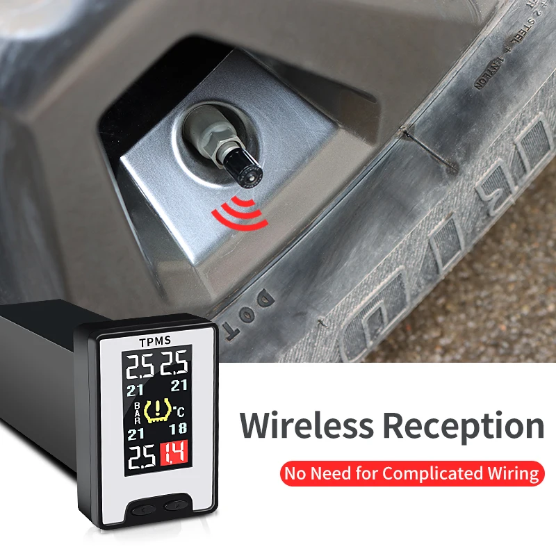 Tire Pressure Monitoring System Digital LCD Screen for 2010-Toyota Land Cruiser Prado 150 Car Security Alarm System