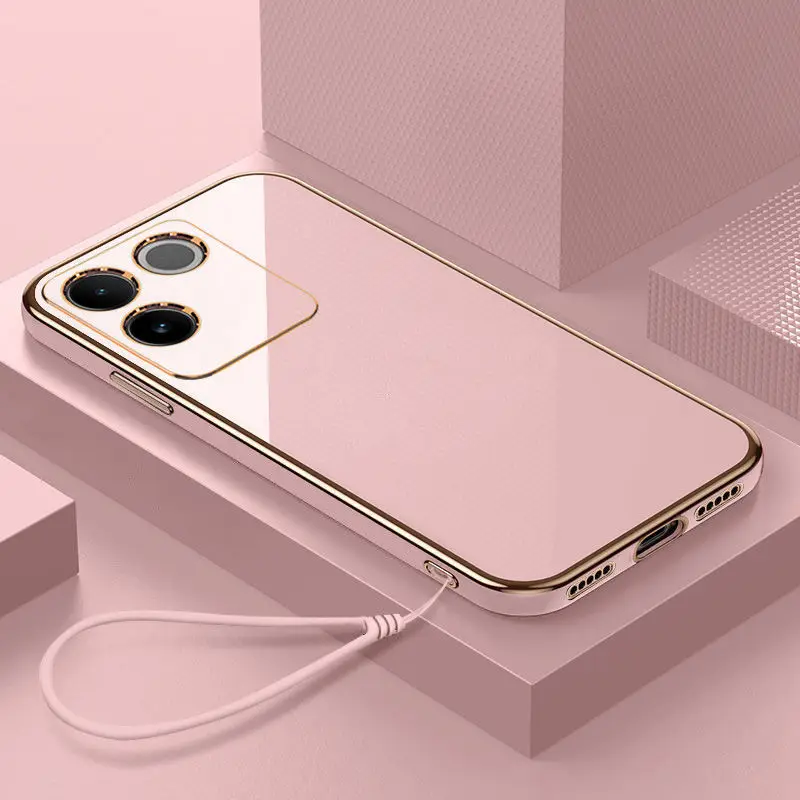 Luxury Square Plating Shockproof Back Cover