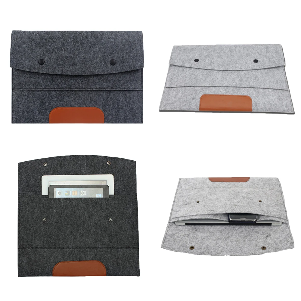 

Notebook Pouch 11 13 15Inch Wool Felt Portable Laptop Case Cover For Macbook Pro Xiaomi Lenovo Funda Bolsa Tablet Computer Cases