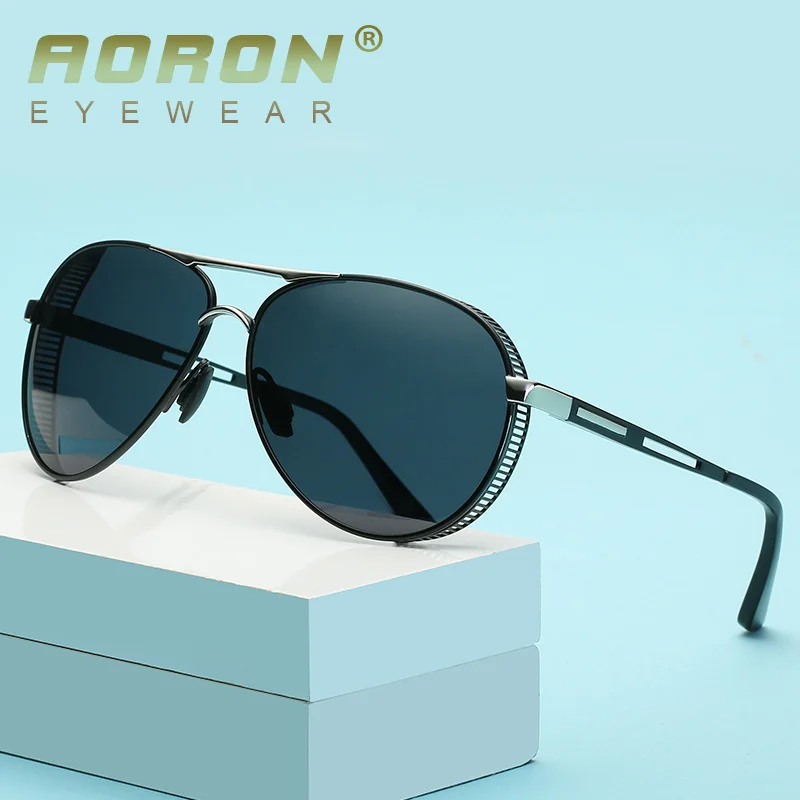 

New large frame polarized metal sunglasses color changing glasses men's and women's Sunglasses night vision goggles a635