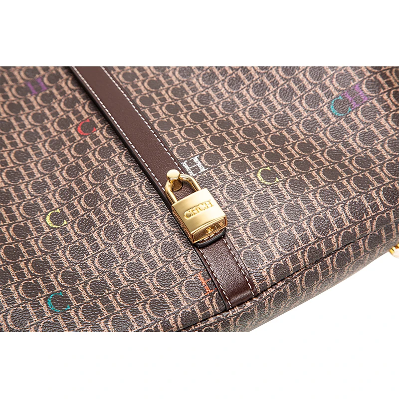 CH Colorful Monogrammed Design Women's Handbag Classic Style Small Metal Accessories Exquisite Workmanship Large Capacity