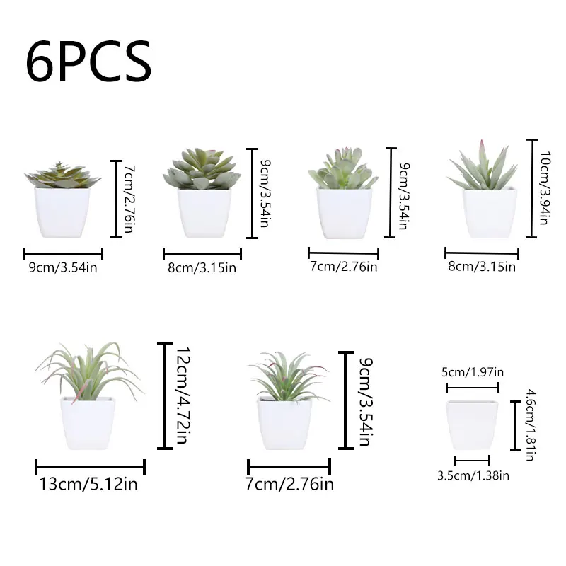 1 Set Simulation Mini Potted Plant