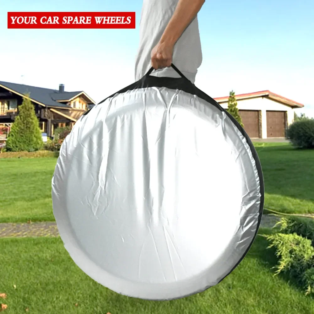 2PCS/4PCS Tire Cover Case Car Spare Tire Cover Storage Bags Car Auto Wheel Tire