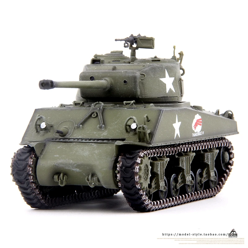 

1/72 Scale American M4A3(76)W Sherman Tank Thunder IV Bastogne Tracked Fighting Vehicle Finished Model Collection Toys Gifts