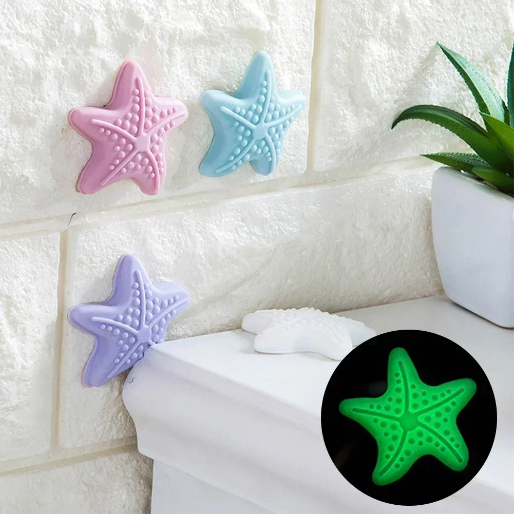 Luminous Sea Star Door Stopper Silicone Handle Bumpers Self Adhesive Mute Anti-Shock Protection Porte Pad Wall Protector Pad door stopper silicone door stopper door stopper bumpers