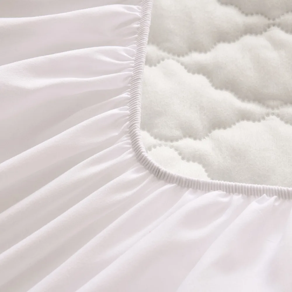 2pcs Nordic Style Quilted Pillow Case Solid Color Anti-Bacterial Waterproof Pillowcase Machine Washable Breathable Pillow Cover