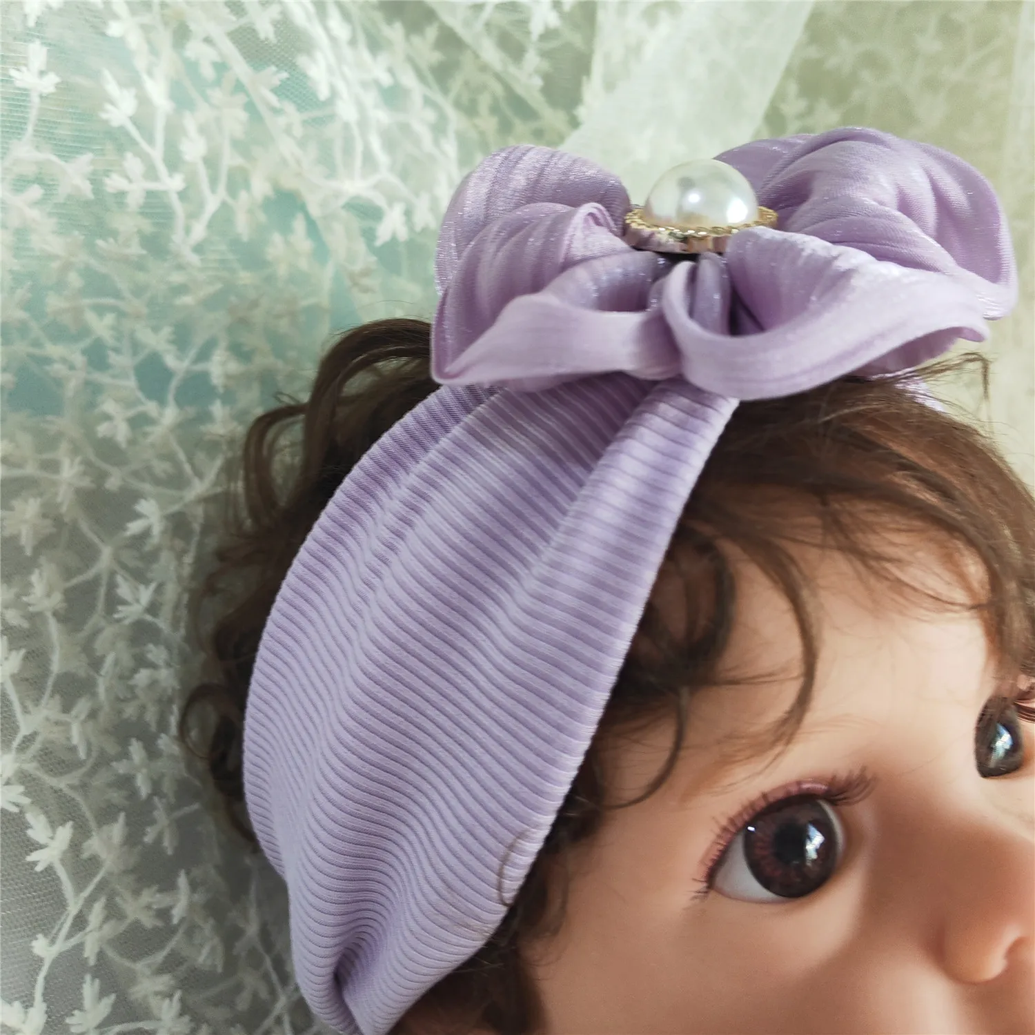 Ensemble 2 pièces bandeau et chaussettes pour bébé fille