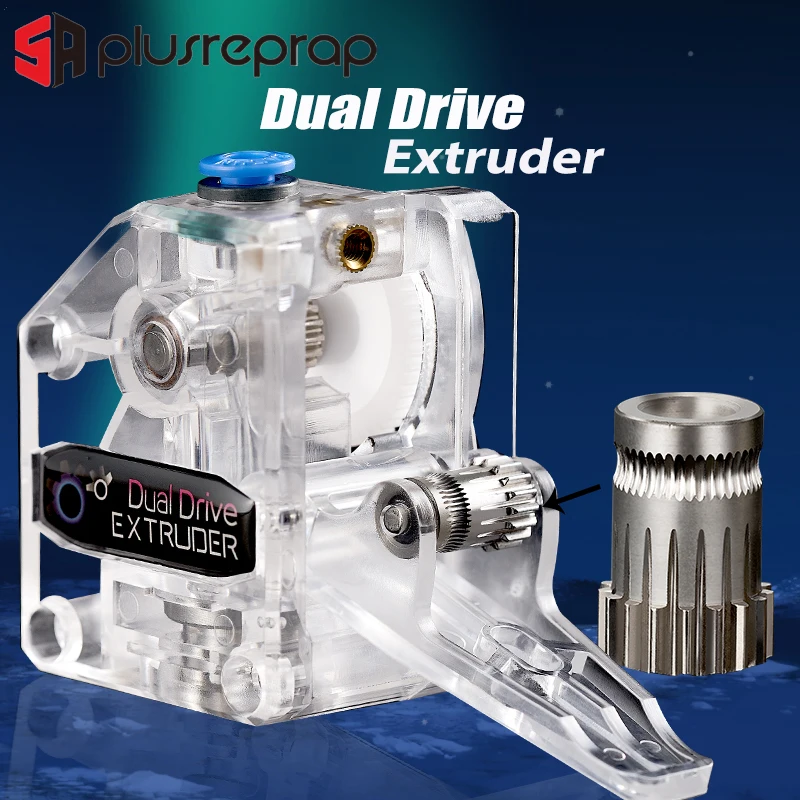 DDE Cloned Btech Dual Drive Extruder for 3D Printer Bowden Direct MK8 V6 Ender-3 CR10 For 1.75mm TPU/TPE Flexible Filament