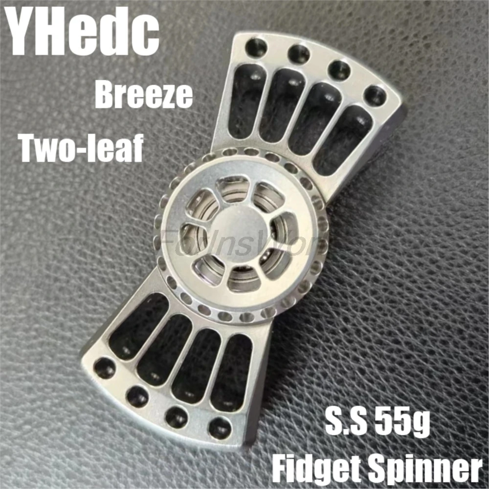 

YHedc Breeze Two-leaf 55g Stainless Steel Fidget Spinner EDC Stress Relief Toys Relieves Anxiety Spinner Metal Fitget Toys Stock