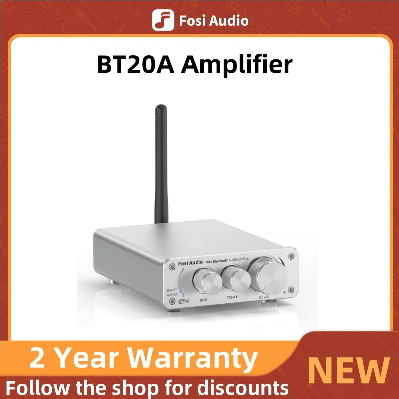 Fosi Audio BT10A Bluetooth 5.0　ステレオアンプ Fosi Audio BT10A Bluetooth 5.0 Stereo Audio Amplifier Receiver 2