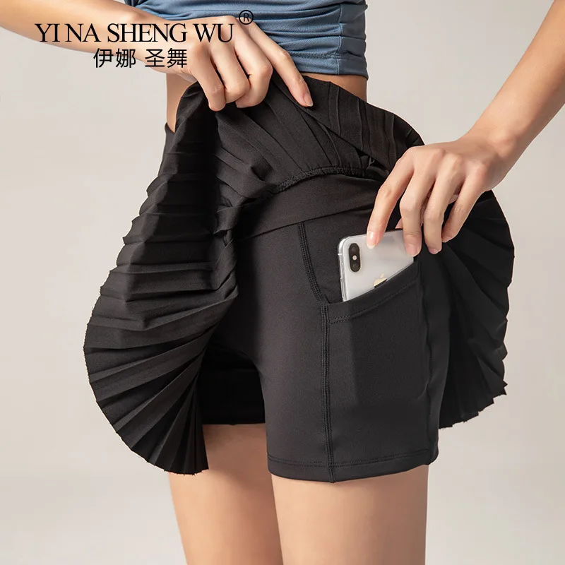 Sports Skirt Shorts Women Sports Tennis Skirts Fitness Shorts High Waist Athletic Running Short Quick Dry Sport Skort Pocket