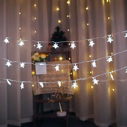 LED Fairy String Lights - Star Chain for Celebrations and Decorations (White)