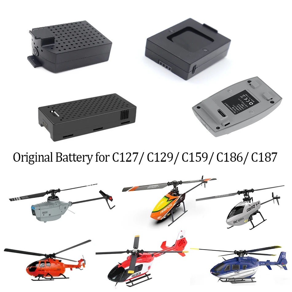 

RC ERA Original Battery for C127/ C186/ C127AI/ C159/ C187/ C129 V2 A26 RC Helicopter Spare Parts