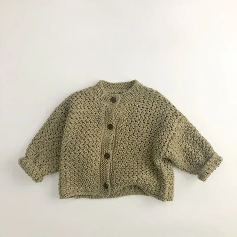 Baby Girls Sweater DGUKYM New Children Sweaters Pinenapple Striped Boys Carigans Single Breasted Girls Knitwear Women Sweater Cashmere Sweater