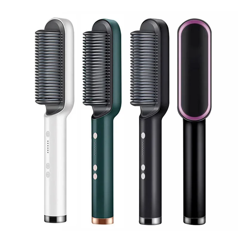 Hair straightener brush 3-in-1 Straightening Comb Heated Hair Brush Hair Straightener Brush Negative Ion Styling Comb Hair Styling Tool