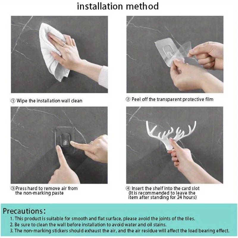3PCS Upgraded Version Wall Hooks, Key Holder, Decorative Deer Head Hanger Organizer Rack with Adhesive for Home or Office。
