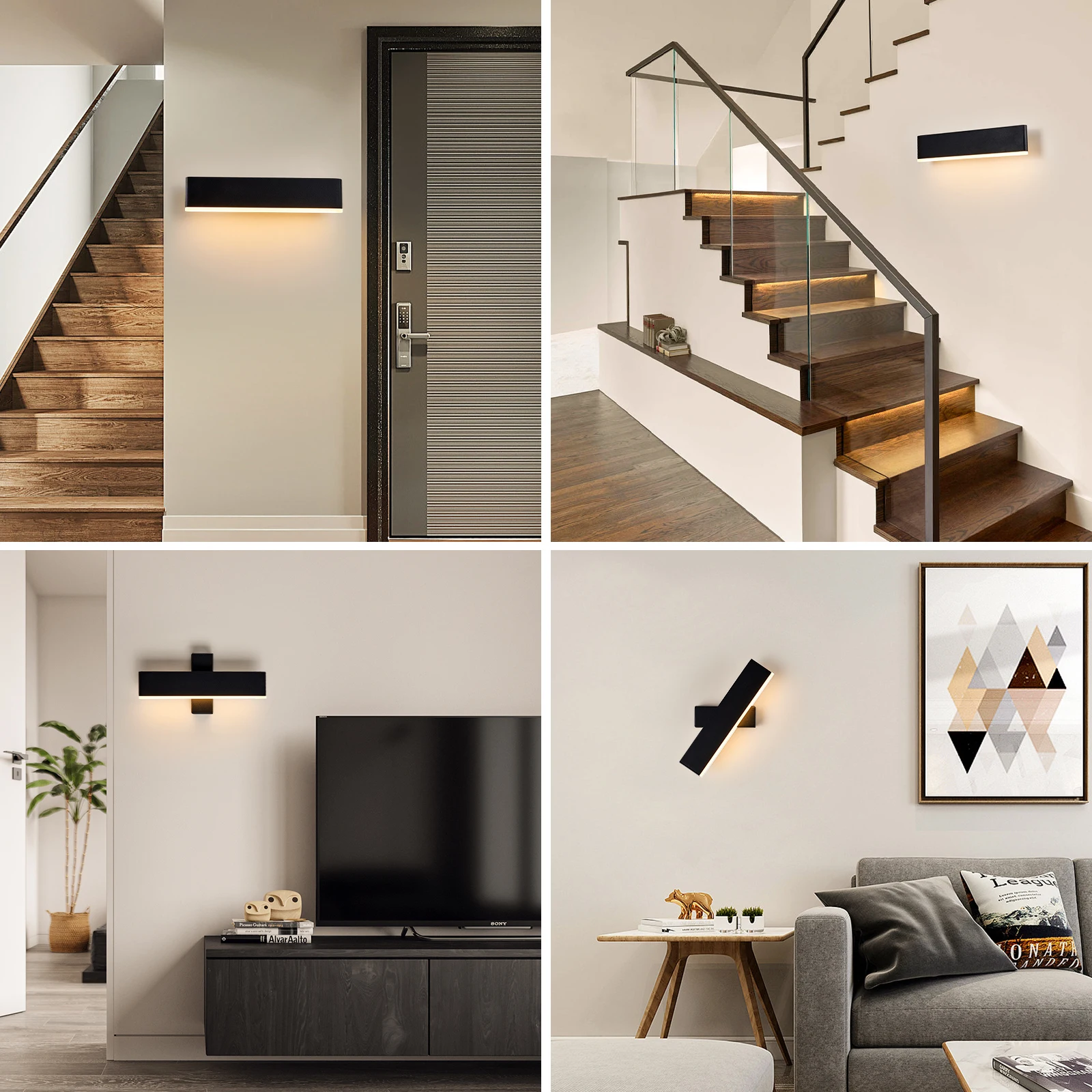 Innenwandleuchte, 3000k Schlafzimmer-Wandlampe, 350 ° Drehbare Wandleuchte, LED-Innenwandleuchten für Flur, Schlafzimmer – Detail 13