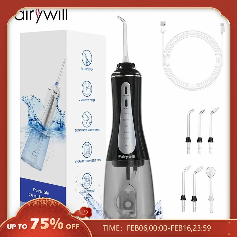 OralIrrigatorFairywillWaterFlosser5ModesPortableDentalWater