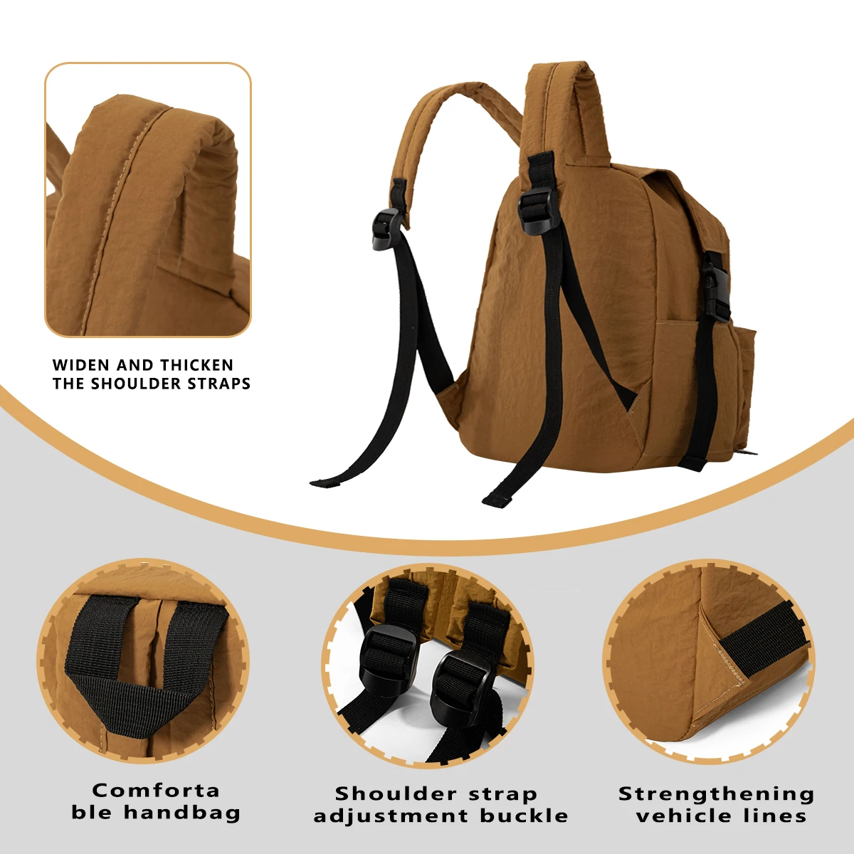 New Small Backpack Women's Mini School Bag Outdoor Hiking Small Backpack Lightweight Mountaineering Bag Short-Distance Sports Fashion Simple Student Cycling Ultra-Thin