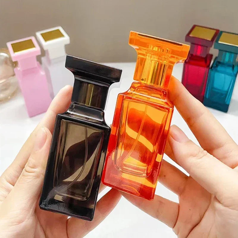 50ML perfume subpackage glass bottle Multicolor spray perfume bottle cosmetics subpackage sample glass