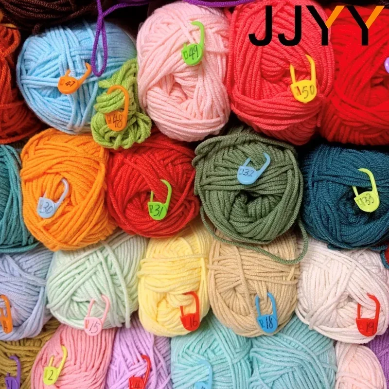 100개 다채로운 플라스틱 마킹 버튼 뜨개질 울 DIY 바느질 공예품 흘러내림 방지 핀 수제 액세서리