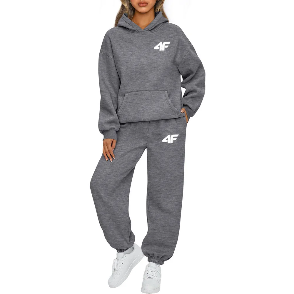 Tracksuit Women Winter 2025 Female Pullovers Hoodies+Pants Jogging Woman Two Pieces Set Sports Suit for Women Clothing Outfits 4