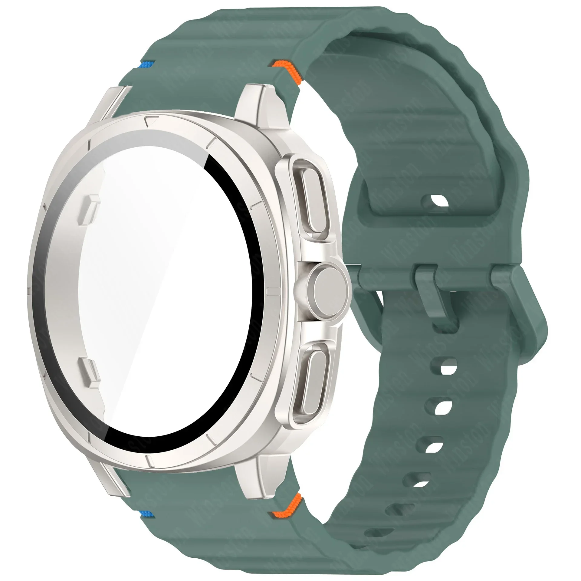 Enhanced Silicone Sports Strap with Protective Case