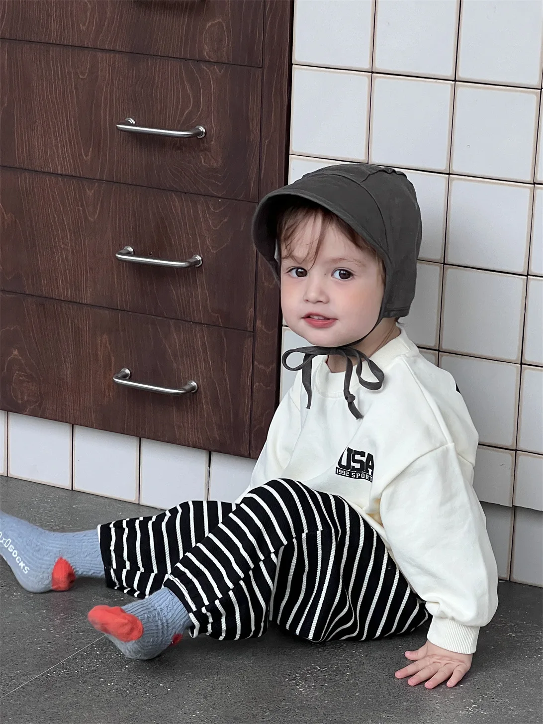 Spring New Baby Casual Sweatshirt Kids Long Sleeve Tops Letter Print Tops Infant Boy Pullover Toddler Girls Sweatshirt