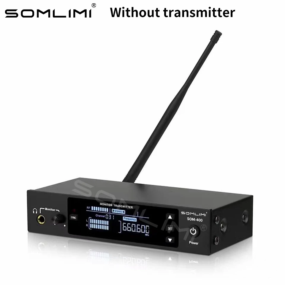 Wireless In Ear Monitor SOMLIMI SOM-400 Professional In Ear Wireless Monitoring System LED Display Can Be Manually And Automatically Tuned Accompaniment