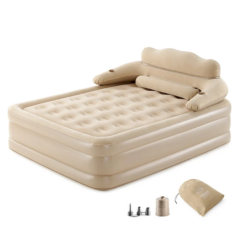 Air Bed 40cm Self-inflating Bed with Backrest Camping Mattress Inflatable bed with Electric Air Pump